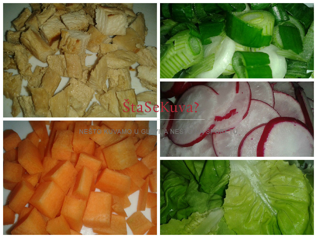 Pripremljene namirnice za obrog salatu